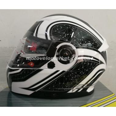 Мотошлем GEON 950 Stars (Модуляр) с очками Black/White